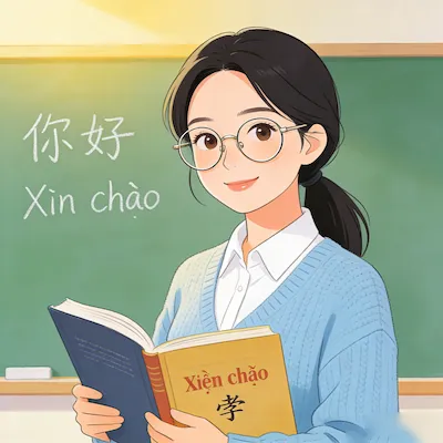 Hình minh hoạ Cô Tuyết, giáo viên tiếng Trung
